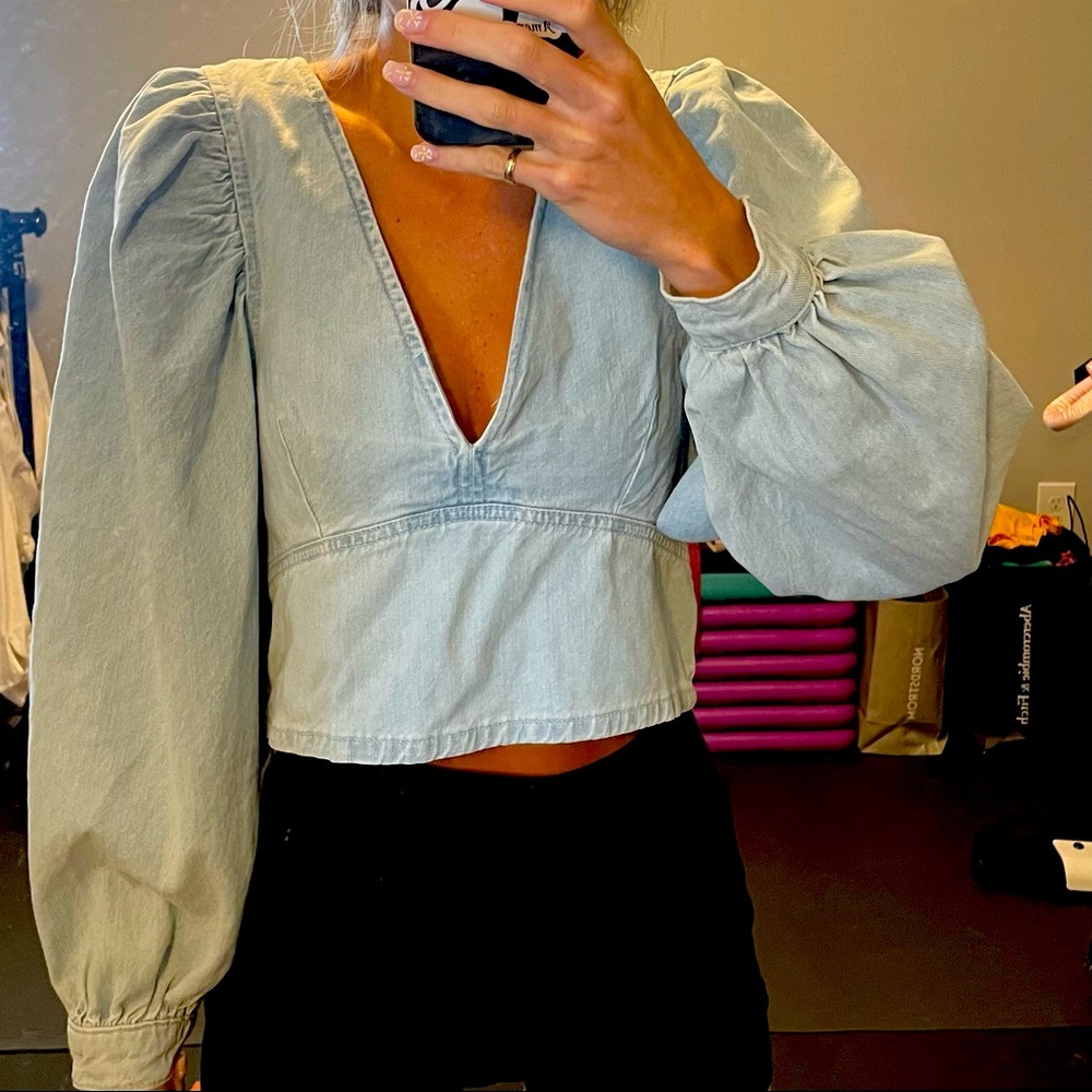 Never worn denim top